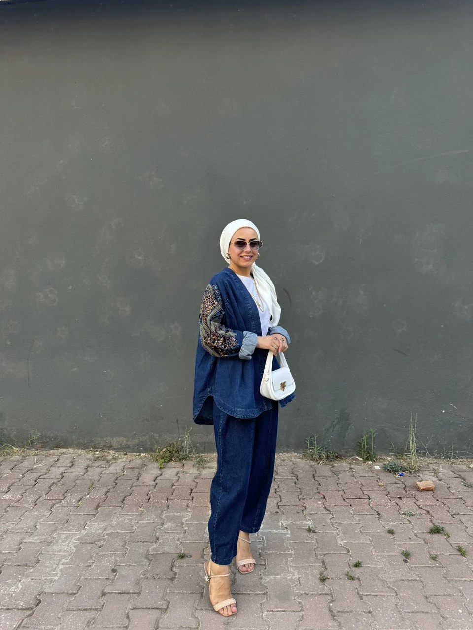 Çok Sevilen Kot Kimono Takım