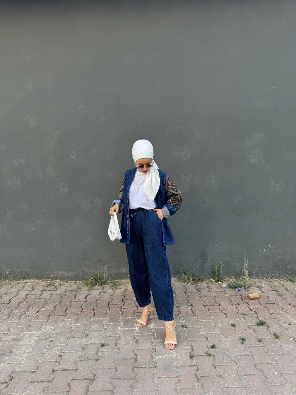 Çok Sevilen Kot Kimono Takım - Görsel 4