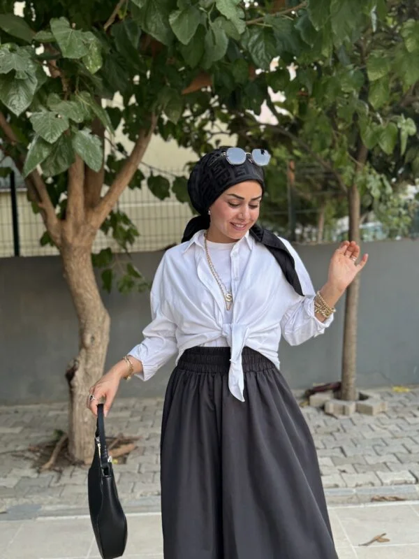 Siyah Soft Kumaş Etek