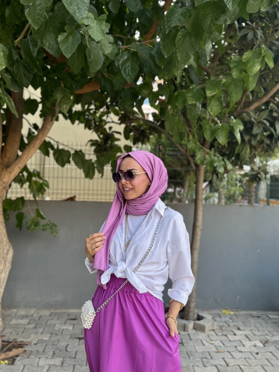 Mor Soft Kumaş Etek - Görsel 2