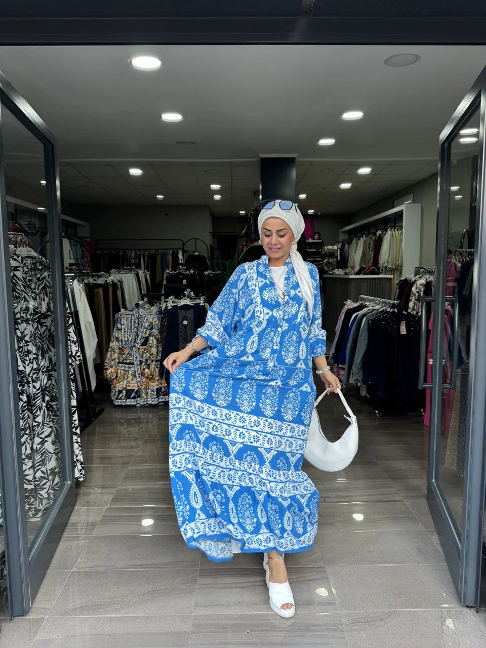 Yazın Vazgecilmez Pamuklu Viskon Elbise - Görsel 4