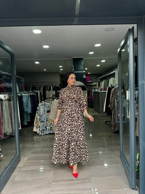 Yeni Sezon Leopar Elbisemiz - Görsel 2