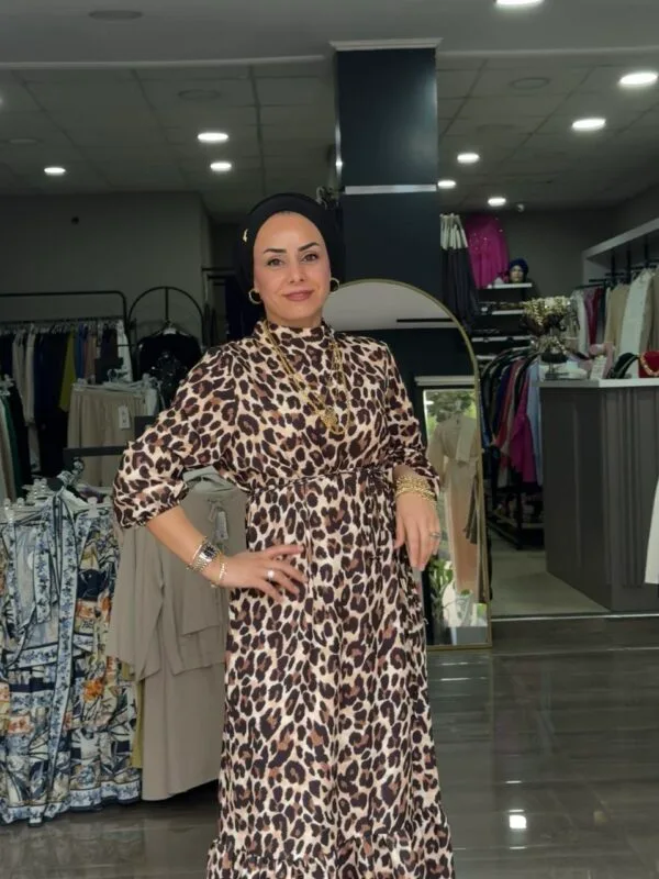 Yeni Sezon Leopar Elbisemiz - Görsel 4
