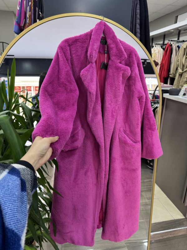 Astarlı Peluş Kürk Standart Beden Fuşya