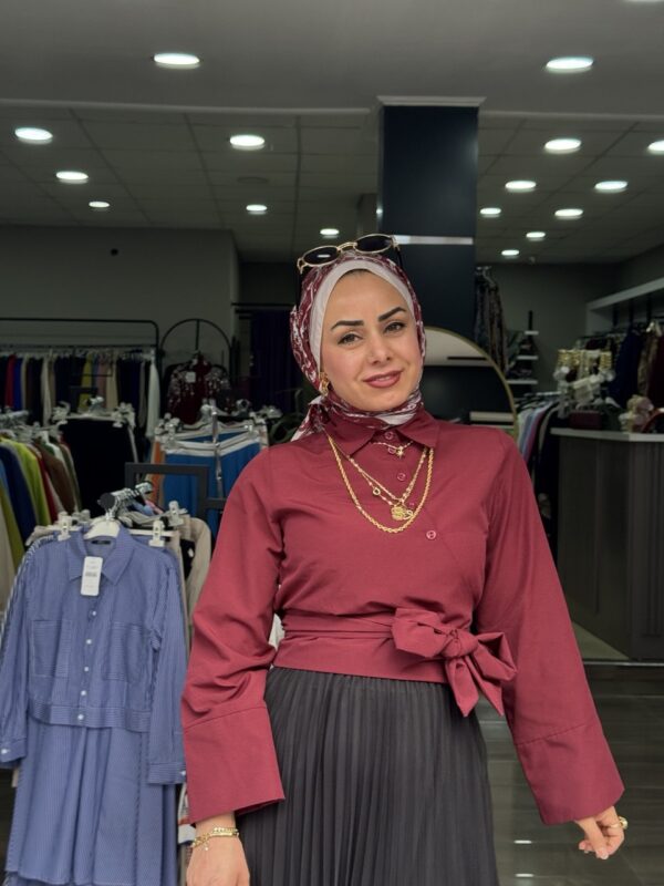 Bayramlık Kombin Yandan Bağlamalı Gömlek,Etek,Etnik Şal,Çanta Kombinimiz - Görsel 4