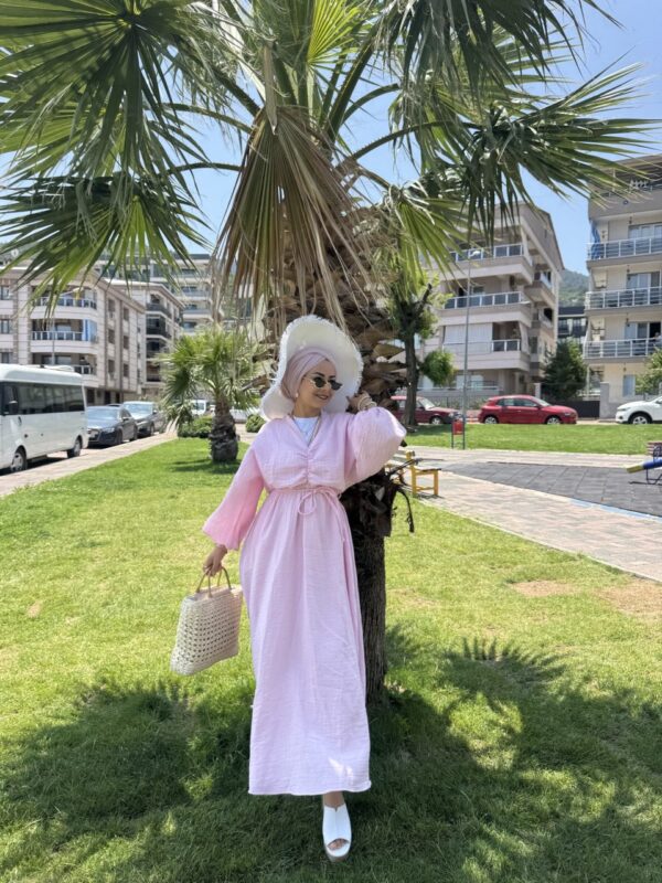 Yeni Sezon Müslin Kumaş Elbisemiz - Görsel 8