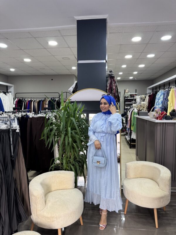 Yeni Foca Kumaş Prenses Model Elbisemız - Görsel 5