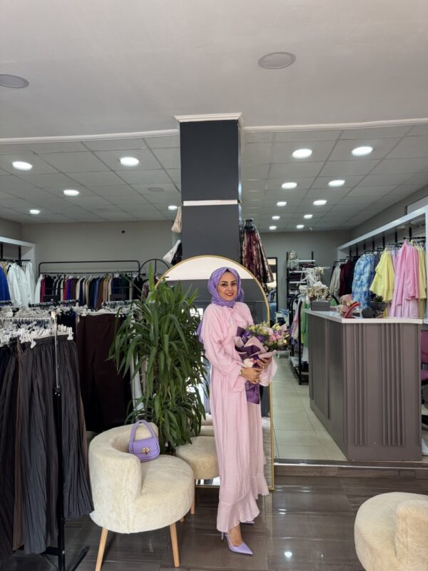 Yeni Foca Kumaş Prenses Model Elbisemız - Görsel 10