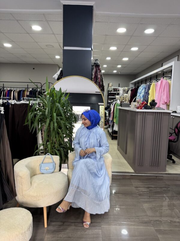 Yeni Foca Kumaş Prenses Model Elbisemız - Görsel 9