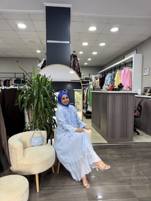 Yeni Foca Kumaş Prenses Model Elbisemız - Görsel 13